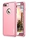 ULAK iPhone 7 Plus Case, Slim Shockproof Flexible TPU Bumper Case Durable Anti-Slip Slim Front and Back Hard Protective Cover for Apple iPhone 7 Plus Rose Gold Bling