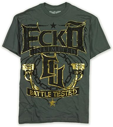 Ecko Unltd. Mens Battle Ss Mma Graphic T-Shirt metalgry XS