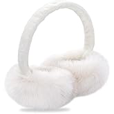 Aurya Winter Earmuffs for Kids, Foldable Fluffy Ear Warmer Girls & Boys Outdoor Adjustable Headband Ear Covers
