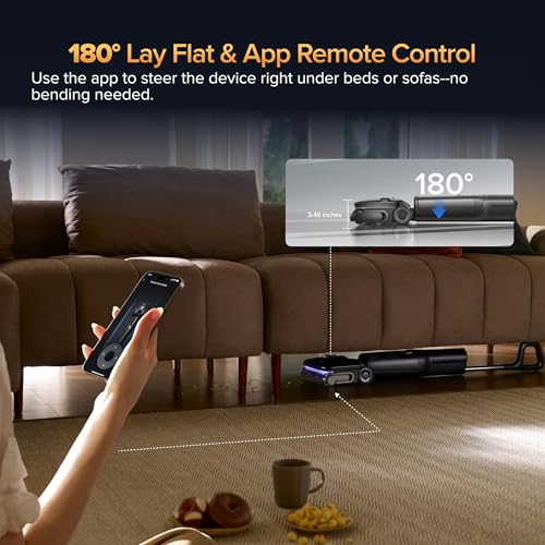roborock F25 Ultra Wet Dry Vacuum Cleaner 22000Pa,Working 75 min,302°F Steam Mop & 187°F High Temperature Cordless Vacuum Mop with Blue Light,194°F Self-Cleaning,180° Lay-Flat,AI Assitant Wheels