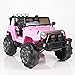 Kids 12V Battery Operated Ride On Truck with Big Wheels RC / Remote Control, Pink
