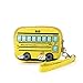 Yellow School Bus Canvas Wristlet One Size