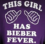 This Girl Has Bieber Fever Purple Hoodie Adult Sweatshirt