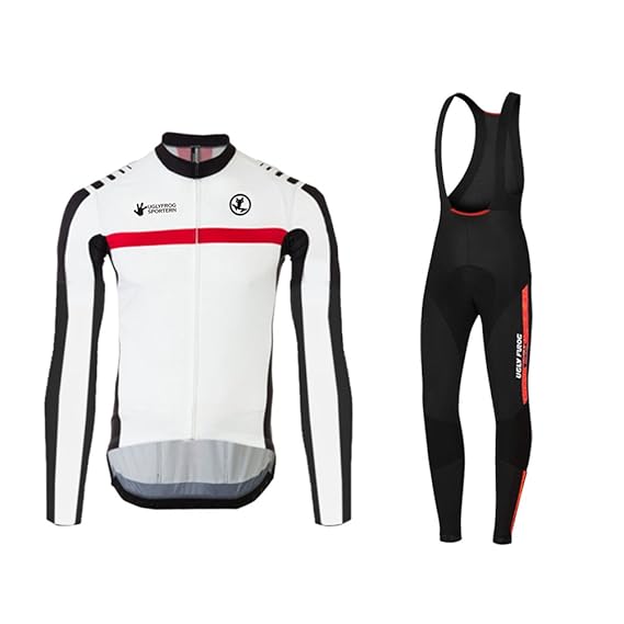 Uglyfrog #04 Radsport Anzüge Herren Frühling Langarm-Radsport-Trikot+Lange Lätzchen Dicht with Gel Pad Breathable Classic Bic