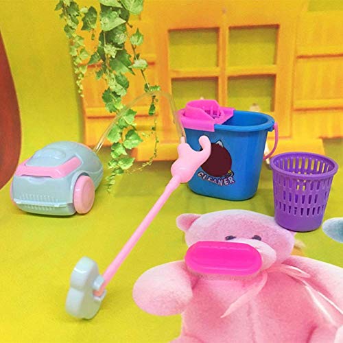 image for Tcplyn Premium Quality 9Pcs Cleaning Tool Broom Toy Pretend Play Furni
