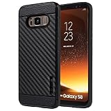 Galaxy S8 Case, Elove Samsung Galaxy S8 TPU Protective Shock-Proof Case Cover with Carbon Fiber Design - [Impact-Resistant] [Slim] [Flexible] Back Case for Samsung S8 [5.8 inch] - Black