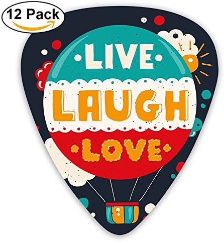 ROSSERJR Colorful Cartoon Air Balloon Wise 12 Pack Colorful,Stylish, Premium Quality | Perfect Guitar Picks For Kids & Teens