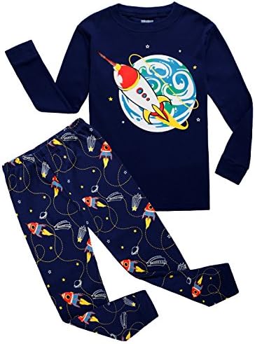 Babypajama Space Little Baby Boys' Cotton Sleeper Pajamas Set 2 Piece Sleepwears Pjs Size 18-24 Months