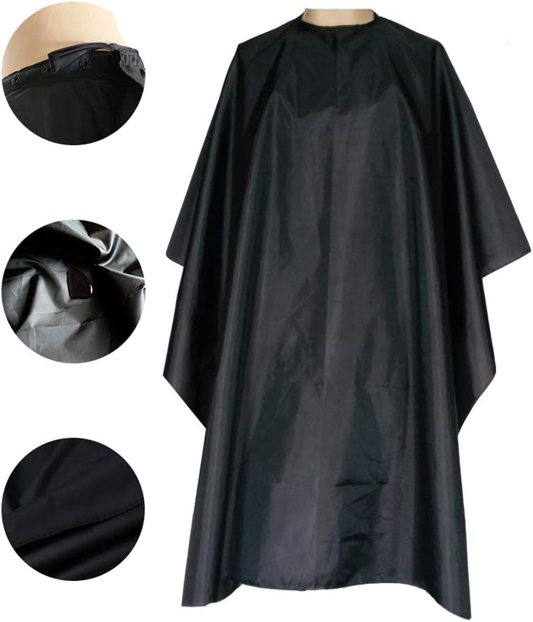 Magiczone Nylon Waterproof Professional Salon Cape with Snap Closure Hair Salon Cutting Cape Barber Hairdressing Cape - 59" x 51", Pack of 1