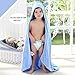 Baby Hooded Towel with Bear Ear- Soft and Thick 100% Cotton Bath Set for Girls, Boys, Infant ad Toddler, Good Choice for Baby Shower Gift (Blue)