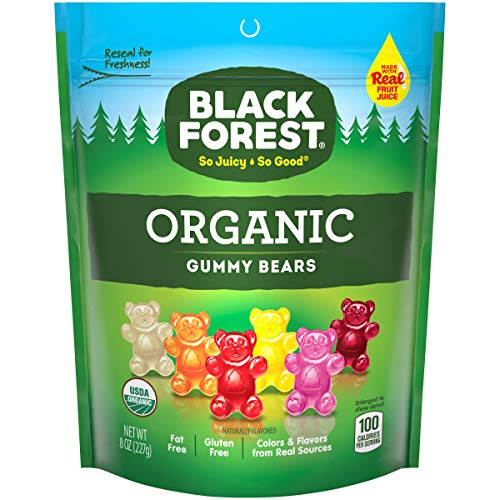 Black Forest Organic Gummy Bears Candy, 8 Ounce, Pack of 6, Assorted ...