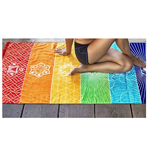 Tinksky-Rainbow-Yoga-Mats-Square-Beach-Towel-Wrap-Foldable-Exercise-Gym-Mat-with-Tassels-for-Picnic-Beach-Taveling-Camping-Hiking