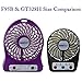 Innobay 4-inch Mini Hand Held Portable USB Fan Powered by Premium 2600mAh 18650 Lithium Rechargeable Battery, 4 Blades, 3 Speeds Wind, Powerful Air Flow (F95B Purple)