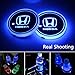 2pcs LED Car Cup Holder Lights for Honda, 7 Colors Changing USB Charging Mat Luminescent Cup Pad, LED Interior Atmosphere Lamp