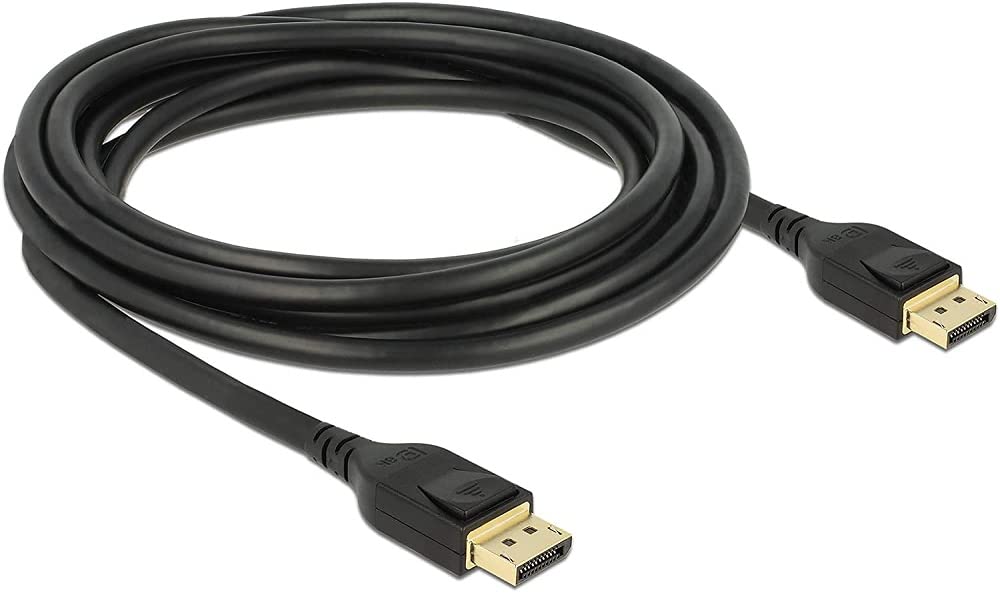 DeLOCK 85661 DisplayPort Cable 1.4 8 K 60 Hz 3 m DP 8 K Certified (Ultra HD 2), 4 K @ 240 Hz, DP Cable for Gaming Monitor, Gaming Graphics Card 3 meter
