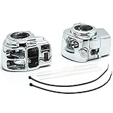 Krator® Harley Davidson Electra Glide FLHTCU/I & FLTCU / Road Glide FLTR/I / Road King FLHRCI / Road King FLHR/I Custom Chrome Handlebar Switch Housing Cover Kit (1996-2012)