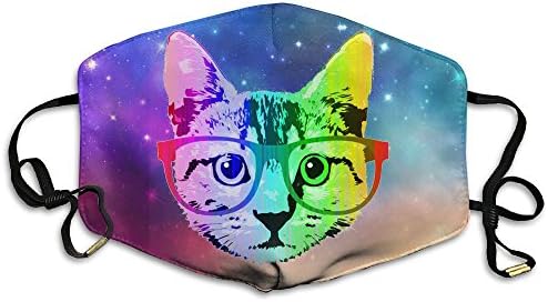 AlioaI Funny Rainbow Cat Unisex Dust Allergy Flu Masks Washable Activated Carbon Breath Healthy Safety Mouth Masks