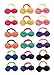 HipGirl 18pc Hair Bow Ponytail Holder, No Metal No Crease Ouchless Terry Elastic Band for Girls, Teens, Women-To Match Outfit, Dress (9 Pairs 2.5