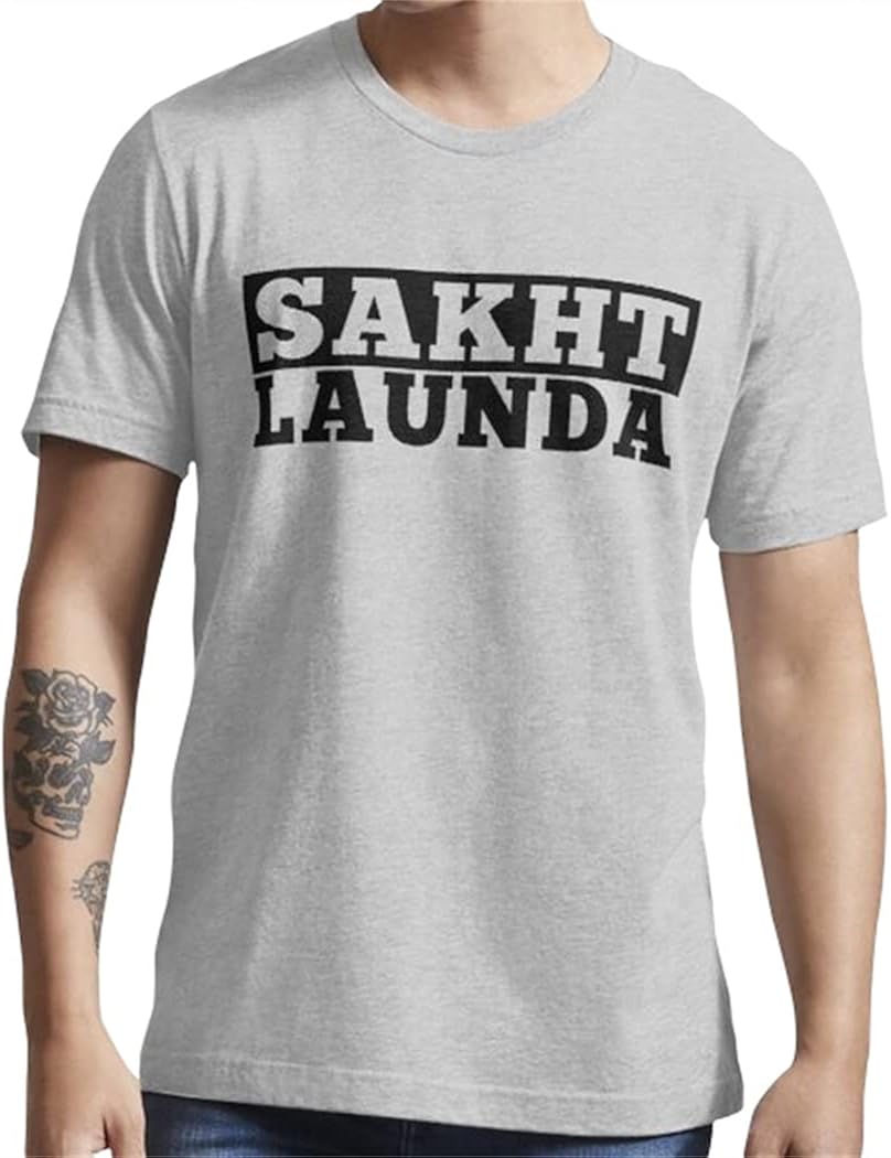 XUANYI Sakht Launda Essential T-Shirt : Amazon.co.uk: Clothing