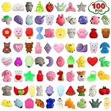 100 Pack Squishies Toys, Tiny Mochi Squishy Fidget