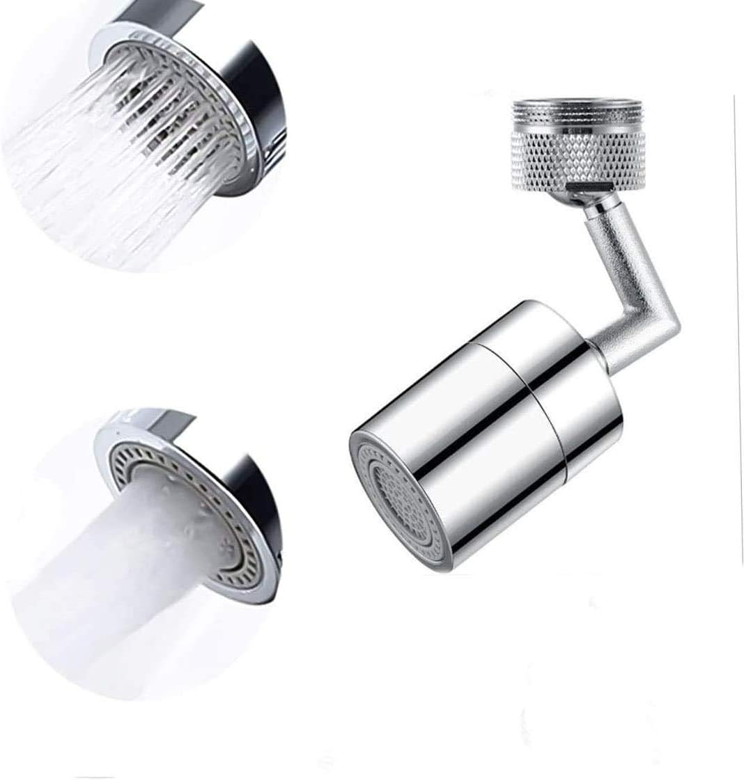 Rotatable Bubbler Tap Sprayer Attachment For Kitchen Bathroom 720 Rotate Faucet Aerator Sink Universal Splash Filter Faucet Big Angle Large Flow Aerator Dual Function Faucet Aerator Kitchen Sink Aerators Tools Home