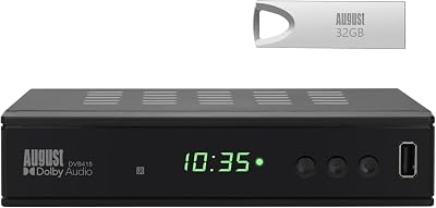 August DVB415 Freeview HD Recorder Box 1080P PVR Multimedia Player USB