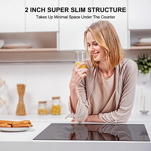 Thermomate 4 Burners Electric Cooktop, 30 Inch Built In Electric