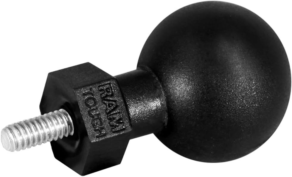 RAM MOUNTS T-Ball M8-1.25 x 10mm, C-size Tough-Ball with M8-1.25 x 10mm Threaded Stud, Black, C SIZE