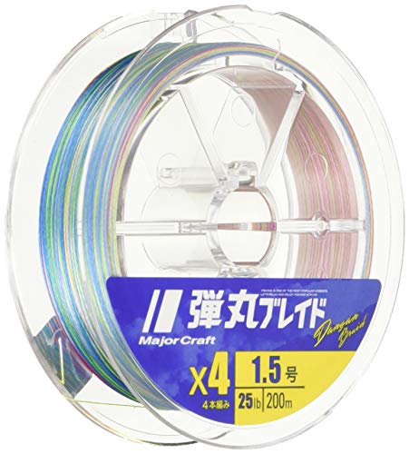 メジャークラフト PEライン 弾丸ブレイド 4本編み マルチカラー DB4-200/1MC 200M/1.0号