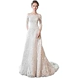 Vestido de Novia Largo para el Piso de la Mujer Vestido de Novia Transpirable Vestido Retro con Flecos Vestido de Noche de Novia (Color : White, tamaño : M)