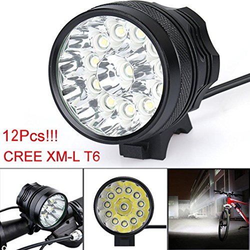 LandFox Flashlight,30000 Lm CREE T6 LED 3-Modes Bicycle Lamp Light Headlight Cycling Torch