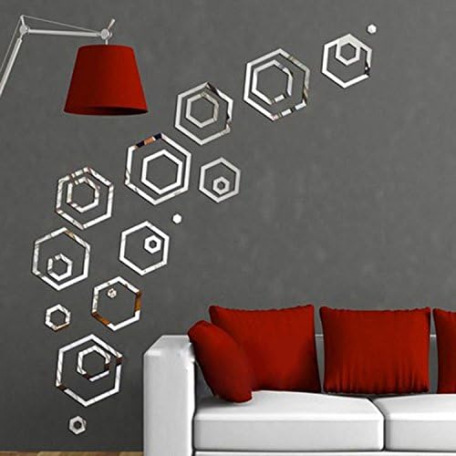 YanCui@ TV /Sofa Background Decor Wall Stickers DIY 3D Mirror Wall Stickers