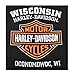 Harley-Davidson Men's Orange Bar & Shield Black T-Shirt 30290591