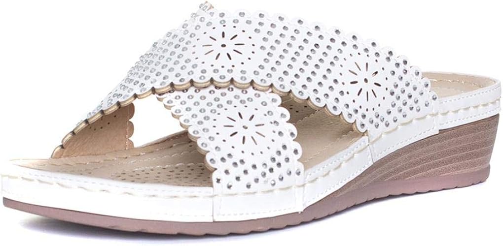 womens white comfort sandals