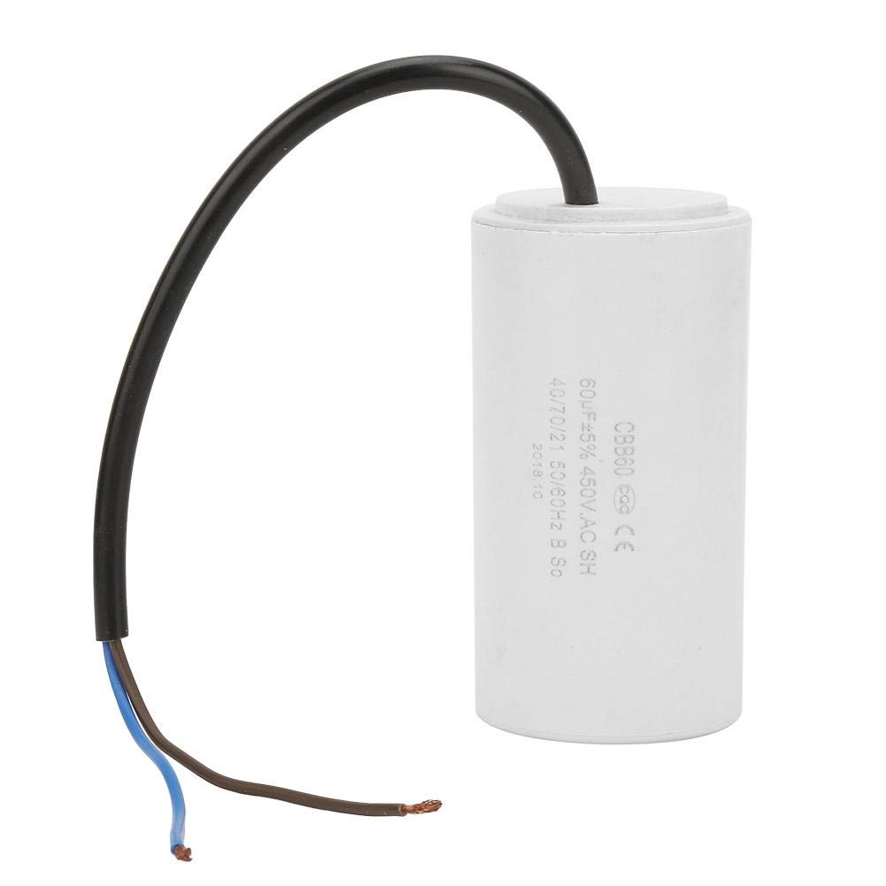 CBB60 Capacitor, Motor Running Capacitor 450V 60uf Capacitor Eco-Friendly for Household Electric Appliance