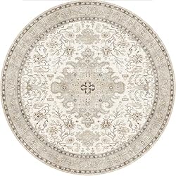 Round Rug 4Ft Washable for Bedroom: 4X4 Area Rugs
