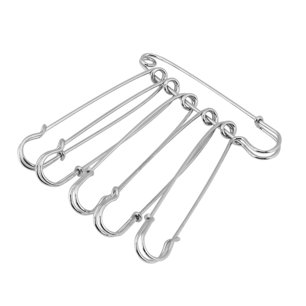 2.76" Heavy Duty Safety Pins 50 Pack, Extra Strong Steel Metal Fasteners for Quilting Blankets Crafts DIY Clothing Accessories Sewing Projects