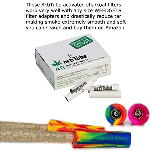 Silicone Cigarette Holder - Smoking Accessories - Tips for Rolling Papers and Raw Papers - 1.5 × 0.28-inch Camo-Blue - Set of 2 - Thumbnail 7