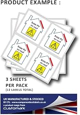 Customark Solar PV on Roof Warning Labels 100mm x 100mm Self Adhesive Pack of 12 view 4