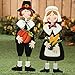Miles Kimball Pilgrim Boy and Girl Metal Lawn Stakes Set by Maple Lane Creations, Thanksgiving Yard Décor