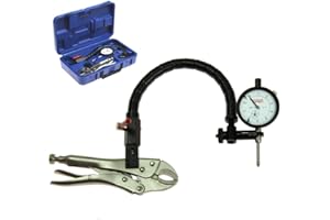 TÜRLEN Disc Brake Rotor Gauge Ball Joint Runout Set Dial Indicator 1"/0.001" Flexible Arm Clamp Locking Vise