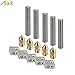Anet A2 / A8 3D Printer Part, 5PC 0.4mm Brass Extruder Nozzle Print Head+ 5PC 30mm Length Teflon Throat Tube+ 5PC Heater Blocks Hotend for Anet A8 3D Printe