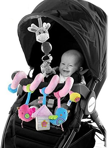 Baby Crib Musical Activity Spiral Toy Wrap Around Stroller or Crib Rail Infant Favorite