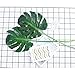 PARTY JOY 30 Inch Artificial Plant Tropical Monstera Leaves Real Touch Stem Artificial Flower For Home Wedding Party Decor,Pack of 2 (L-leave measures 12'' 11.42'')