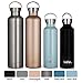 MIRA Alpine Stainless Steel Vacuum Insulated Water Bottle with 2 Lids - Thermos Flask Keeps Water Cold for 24 Hours, Hot for 12 Hours - Hydro Bottle BPA-Free Cap - 34 oz (1000 ml) - Steel