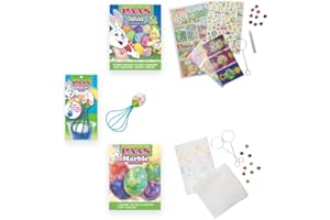 PAAS Easter Egg Decorating Bundle, Includes 1 Deluxe Kit, 1 Marble Egg Dying Kit, and PAAS Whiskers for Easy Easter Egg Dying, Food Safe Dye for Family Easter Activity (3 Piece Bundle)