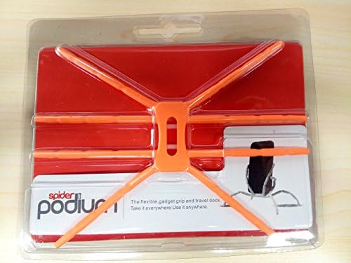 WIIEEW-Universal Multi-Function Portable Spider Flexible Grip Holder for Smartphones and Tablets (Orange)