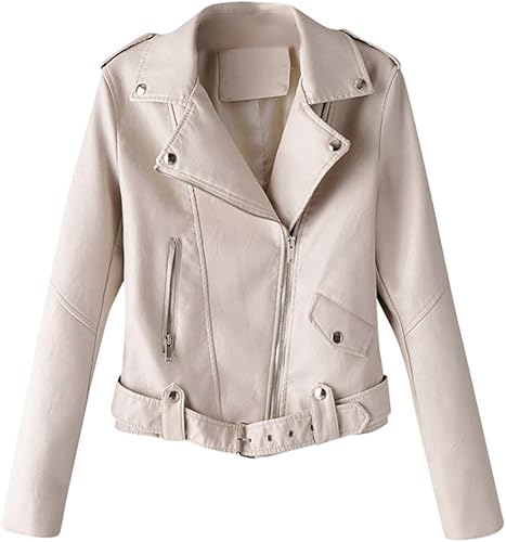 Amazon Co Jp ジャケット レザーコート ブラック 黒 ブルゾン アウター 春夏秋 レディース 大きいサイズ シープスキン 羊革 ライダース ジャケット スタイリッシュ クール本革 レザージャケットブルゾン M ホワイト シューズ バッグ