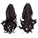 SWACC Short Cute Curly Claw Clip Ponytail Extension Synthetic Clip in Ponytail Hairpiece Jaw Clip Hair Extension (Chestnut Brown-6#)