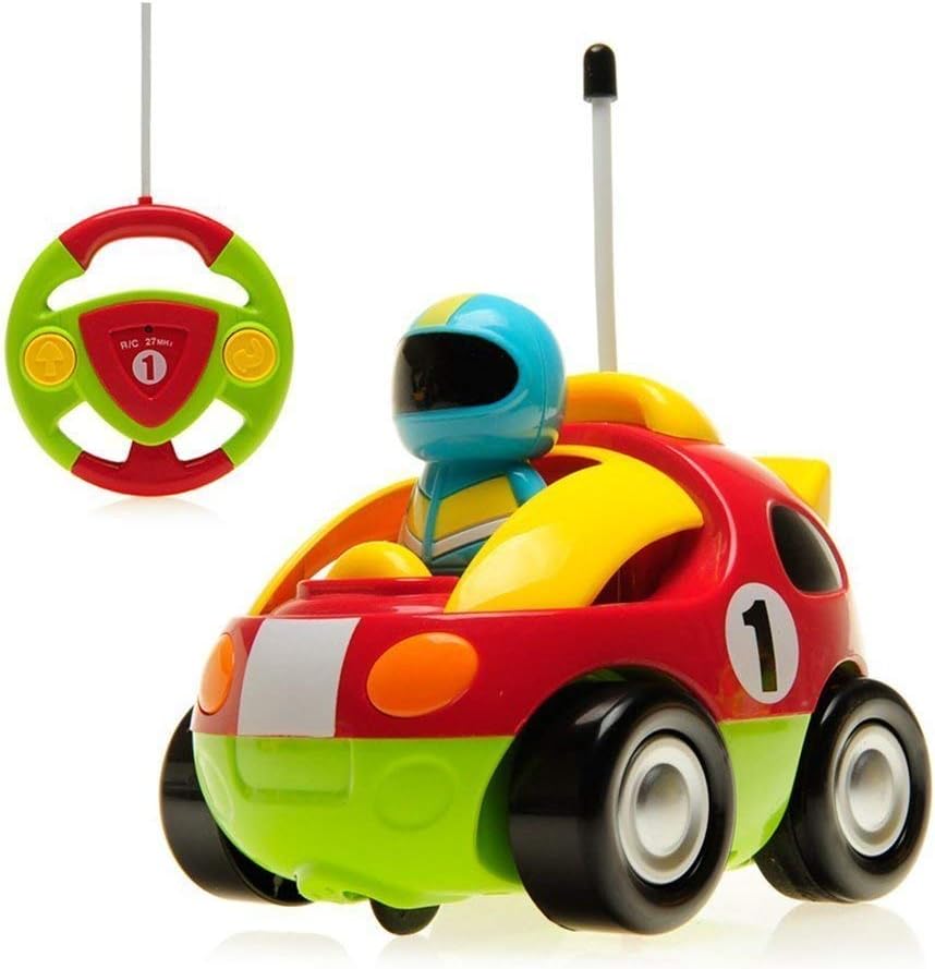KINGBOT Remote Control Car Rc Music Cartoon Racing Car Electric Radio Control Toy with Action Figure for 3 year old boy toys and Up